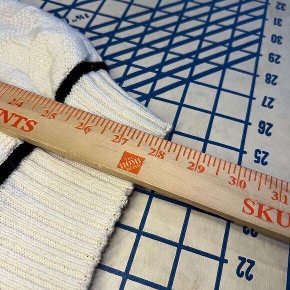 White Crewneck Men's Cardigan Sweater - Picture 8 of 9